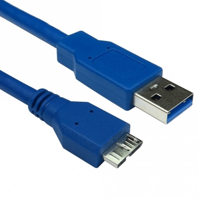 USB 3.0 A (M) to USB 3.0 Micro B (M) 0.75m Blue OEM Data Cable