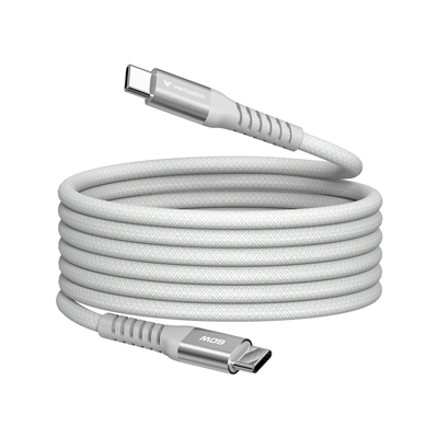 Verbatim (31850) Sync &amp; Charge USB-C to USB-C 60W Magnetic Cable 120cm Grey, Supports PD 3.0 and QC 3.0