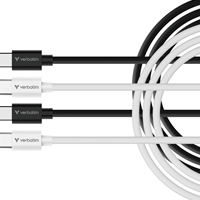 Verbatim (32391) Essentials Sync &amp; Charge USB-C to C Cables (2 pack) Black &amp; White, 1m, 60W PD, 480Mbps, USB Power Delivery 3.0 Supports Up To 60W Fast Charging