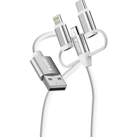 Verbatim (32394) Essentials 3-in-1 Sync &amp; Charge Cable USB-A to Micro-B, USB-C and Lightning, 1m, 18W QC, 480Mbps, Quick Charge 3.0 Support Up To 18W Charging Power