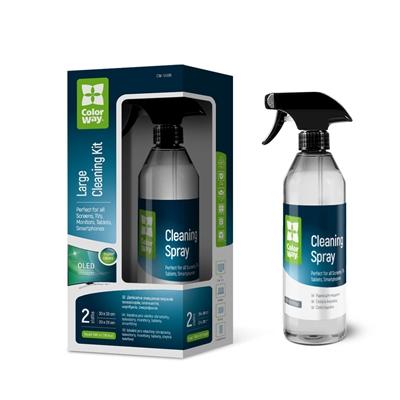 ColorWay Large Electronics Kit Includes 550ml Cleaning Liquid,  1 x Microfiber Cloth &amp; 1 x Glass Cloth