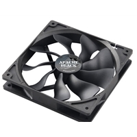 AKASA AK-FN062 APACHE Black Fan, 140mm, 1300RPM, 4-Pin PWM Connector, S-FLOW Fan Blade Design Delivers 30% Higher Airflow