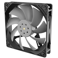 AKASA AK-FN109 OTTO SC12 Black &amp; Grey Fan, 120mm, 2000RPM, 4-Pin PWM Connector, Pressure Optimised, Advanced Auto Industry Structure Design, Water Resistant IP68 Rated