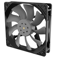 AKASA AK-FN110 OTTO SF12 Black &amp; Grey Fan, 120mm, 2000RPM, 4-Pin PWM Connector, Airflow Optimised, Advanced Auto Industry Structure Design, Water Resistant IP68 Rated