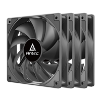 ANTEC P12 PWM Black 3 in 1 Fan Pack, 120mm, 1400RPM, 4-Pin PWM Connector, Highly Efficient Featuring Minimalism Styling &amp; Optimized Fan Blade Design