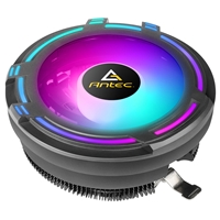 ANTEC T120 Fan CPU Cooler, Universal Socket, 120mm Chromatic Silent RGB Fan, 1500RPM, Massive Black Aluminium Fins for Enhanced Cooling Performance, Designed for Small Form Factor Cases