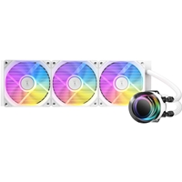 Antec Vortex Lum 360 ARGB White CPU Liquid Cooler - Intel &amp; AMD Compatible, 3 x 120mm ARGB Fans, Suspended Spiral Pump Head, Enhanced Cooling Performance