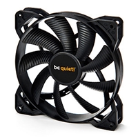 be quiet! Pure Wings 2 120mm, 9 Blade, PWM, Airflow/Pressure Fan, 1500rpm, 51.4CFM, 20.2dB, Rifle Bearing, Black, 1x4pin