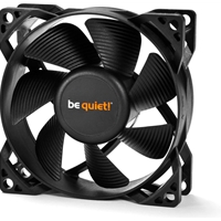 be quiet! Pure Wings 2 High Speed Black Fan, 80mm, 1900RPM, 3-Pin PWM Fan Connector, Black Frame, Black Blades, 7 Airflow-Optimized Fan Blades That Reduce Noise Generating Turbulence