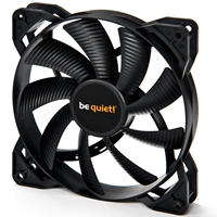 be quiet! Pure Wings 2 Black Fan, 120mm, 1500RPM, 3-Pin Fan Connector, Black Frame, Black Blades, 9 Airflow-Optimized Fan Blades That Reduce Noise Generating Turbulence