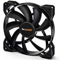 be quiet! Pure Wings 2 Black Fan, 140mm, 1000RPM, 3-Pin Fan Connector, Black Frame, Black Blades, 9 Airflow-Optimized Fan Blades That Reduce Noise Generating Turbulence