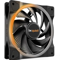 be quiet! Light Wings PWM High Speed Addressable RGB Fan, 120mm, 2500RPM, 4-Pin PWM Fan &amp; 3-Pin ARGB Connectors, Black Frame, Black Blades, ARGB Lighting on Front &amp; Rear