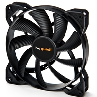 be quiet! Pure Wings 2 High Speed Black Fan, 120mm, 2000RPM, 4-Pin PWM Fan Connector, Black Frame, Black Blades, 9 Airflow-Optimized Fan Blades That Reduce Noise Generating Turbulence