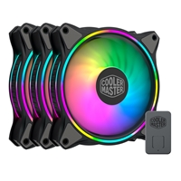 Cooler Master MasterFan MF120 Halo 3 -in-1, 120mm, 3-Pin ARGB Connector, Addressable Gen 2 RGB, Wired ARGB Controller