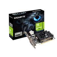Gigabyte NVIDIA GeForce GT 710 2GB DDR3 Low Profile Graphics Card, 954 MHz Core Clock, Single Fan, 1x DVI-D / 1x D-Sub / 1x HDMI Ports