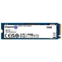 Kingston NV2 (SNV2S/250G) 250GB NVMe M.2 Interface, PCIe 4.0, 2280 SSD, Read 3000 MB/s, Write 1300 MB/s, 3 Year Warranty