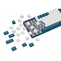 Royalaxe R87 Hot Swappable Mechanical Keyboard, 80% TKL Design, 89 Keys, 2.4GHz, Bluetooth 5.0 or Wired Connection, TTC Golden-Pink Switches, RGB, Windows and Mac Compatible, UK Layout