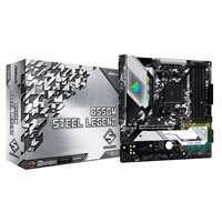 ASRock B550M Steel Legend AMD Socket AM4 Micro ATX HDMI/DisplayPort Dual M.2 USB C 3.2 RGB Motherboard