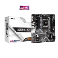 ASRock B650M-H/M.2+ AMD AM5 Socket Motherboard, Micro-ATX, 2x DDR5 Slots, 2x M.2 Socket, GbE LAN, 1x DsiplayPort / 1x HDMI Port