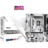 ASRock B760M-HDV/M.2, Intel B760, 1700, Micro ATX, 2 DDR5, VGA, HDMI, DP, GB LAN, PCIe4, 2x M.2 Motherboard