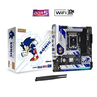 ASRock B760M PG SONIC WIFI Motherboard, Intel Socket 1700, Supports 12th/13th Gen, 1 PCIe 5.0 x16, 1 PCIe 4.0 x1,4 SATA3, 3 Hyper M.2 (PCIe Gen4x4), Dragon 2.5G LAN, Micro ATX, USB Type-C, LAN, HDMI, DisplayPort