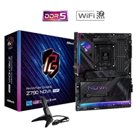 ASRock Z790 NOVA WIFI Motherboard, Intel Socket LGA1700, Supports 14th, 13th &amp; 12th Gen, 1x PCIe 5.0 x16, 1x PCIe 4.0 x16, 3x PCIe 3.0 x1, ATX, USB 3.2 Gen2x2, Killer 2.5G LAN, 1 x Hyper M.2 PCIe Gen4 x 4 &amp; SATA3, 802.11be WiFi 7 + Bluetooth