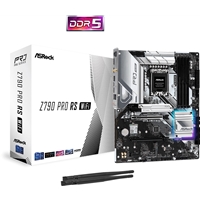 ASRock Z790 PRO RS WIFI Motherboard, Intel Socket 1700, Supports 12th/13th Gen, 1 PCIe 5.0 x16, 1 PCIe 4.0 x16, 2 PCIe 3.0 x1,4 Hyper M.2 (PCIe Gen4x4), 8 SATA3, ATX, USB Type-C, LAN, HDMI, DisplayPort