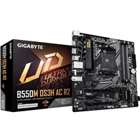 Gigabyte B550M DS3H AC R2 Ultra Durable AMD AM4 Socket Motherboard, Micro-ATX, 4x DDR4 Slots, 2x M.2 Socket, GbE LAN, Wi-Fi 5, 1x DisplayPort / 1x HDMI Port