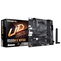 Gigabyte B550M K WIFI6E AMD AM4 Socket Motherboard, Micro-ATX, 4x DDR4 Slots, 2x M.2 Socket, GbE LAN, Wi-Fi 6E, 1x DisplayPort / 1x HDMI Port