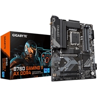 Gigabyte B760 GAMING X AX DDR4 Motherboard, Intel Socket 1700, 12th/13th Gen, 3 x PCIe 4.0 M.2, ATX, Front USB Type C, 2.5GbE LAN, WiFi 6E 802.11ax, HDMI, DisplayPort, Smart Fan 6, Q-Flash Plus