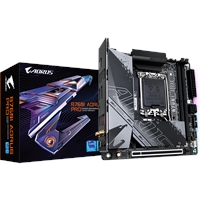 Gigabyte B760I AORUS PRO DDR5 Motherboard, Intel Socket 1700, 1x PCIe 4.0 x16, 2x PCIe 4.0 x4 M.2, USB Type-C with USB 3.2 Gen 2 Support, Q Flash Plus, Intel Wi-Fi 6E AX211, Bluetooth 5.3, DisplayPort/HDMI