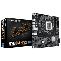 Gigabyte B760M H V2 Intel 1700 Socket Motherboard, Micro-ATX, 2x DDR5 Slots, 1x M.2 Sockets, GbE LAN, 1x DisplayPort / 1x HDMI Port