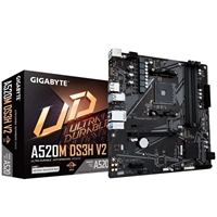 Gigabyte A520M DS3H V2 Motherboard, AMD Socket AM4, Micro ATX, DDR4, Pure Digital VRM, High Quality Audio, Gaming LAN, PCIe 3.0 x 4 M.2, RGB Fusion 2.0, DVI/HDMI/DisplayPort