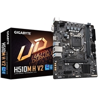 Gigabyte H510M H V2 Motherboard, Intel Socket 1200, Micro ATX, 8-Channel HD Audio, 1 PCIe 3.0 x16, 1 PCIe 3.0 x4 M.2, HDMI 1.4, D-Sub, Smart Fan 5