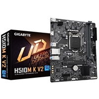 Gigabyte H510M K V2 Motherboard, Intel Socket 1200, Micro ATX, High Definition Audio, 1 PCIe 4.0 x16, 1 PCIe 3.0 x1, 1 PCIe 3.0 x4 M.2, HDMI 1.4, Q Flash