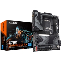 Gigabyte Z790 GAMING X AX DDR5 Motherboard, Intel Socket 1700, 12/13th Gen, 1x PCIe 5.0 x16, 1x PCIe 4.0 x4, 1x PCIe 3.0 x4, Intel WiFi 6E AX211, Bluetooth 5.3, Realtek 2.5GbE LAN, HDMI/DisplayPort