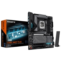 Gigabyte Z890 EAGLE WIFI7 PLUS Intel 1851 Socket Motherboard, ATX, 4x DDR5 Slots, 4x M.2 Sockets, Fitted I/O Shield, 2.5GbE LAN, Wi-Fi 7, 1x DisplayPort / 1x USB-C (USB4)