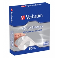Verbatim (49992) CD-DVD Paper Sleeves 50-Pack 