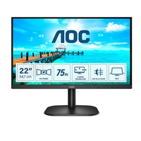 AOC 22B2H/EU 21.5 Inch Frameless Monitor, Full HD, Widescreen, VGA, HDMI, 4ms, 75Hz, VESA, Tilt