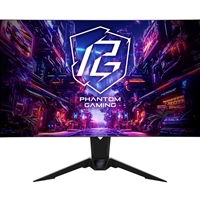 ASRock Phantom Gaming PGO32UFS 32 Inch 4K/ UHD (3840 x 2160) Flat WOLED Gaming Monitor, 240Hz 0.03ms (GTG) Response Time, 2 x HDMI 2.1 1 x DisplayPort 1.4, 1 x Type-C (DP Alt Mode / PD 15W), Height, Swivel, Tilt Adjustment, Integrated Wi-Fi Antenna (Comp