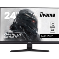 Iiyama G-Master G2450HS-B1 24 Inch Monitor, Full HD, HDMI, DisplayPort, 1ms, Freesync, 75Hz, Speakers, Matt Black, Int PSU, VESA