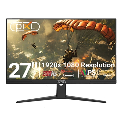piXL X-Series GS27IDPHA 27 Inch Full HD IPS Gaming Monitor with 200Hz Refresh Rate, 1920 x 1080 Resolution, 0.5ms Response Time, HDMI 2.0 &amp; DisplayPort 1.4 