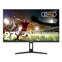 piXL X-Series GS27QIDPHA 27 Inch QHD IPS Gaming Monitor with 200Hz Refresh Rate, 2560 x 1440 Resolution, 1ms Response Time, 2x HDMI 2.0 &amp; 2x DisplayPort 1.4