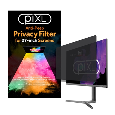 piXL 27 Inch Monitor Security Privacy Screen/ Privacy Filter, Anti-Glare, Anti-Peep, Anti-Static &amp;amp; Blackout