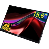 Verbatim Portable 15.6" Touch Monitor 4K UHD ALU, 3840 x 2160 Resolution, 60HZ, Built-in Kickstand, Tilt: From 0 Up To 85