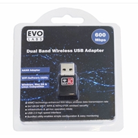 Evo Labs AC600 Dual Band USB WiFi Network Adapter