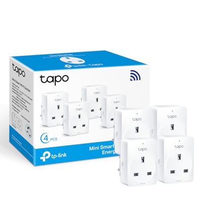 TP-Link Tapo P110(4-pack) Mini Smart Wi-Fi Socket, Energy Monitoring, 4-Pack
