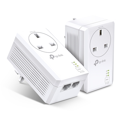 TP-Link TL-PA7027P KIT AV1000 2-Port Gigabit Pass-through Powerline Starter Kit