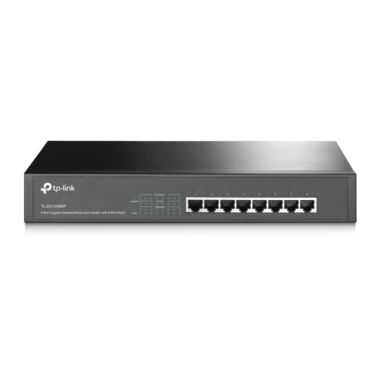 TP-Link TL-SG1008MP - Switch - unmanaged - 8 x 10/100/1000 (PoE+) - desktop rack-mountable - PoE+ (126 W)