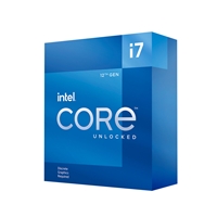 Intel 12th Gen Core i7-12700KF 12 Core Desktop Processor 20 Threads, 3.6GHz up to 5.0GHz Turbo, Alder Lake Socket LGA1700, 25MB Cache, 125W, Maximum Turbo Power 190W Overclockable CPU, No Cooler, No Graphics